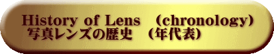 History of Lens　(chronology)  写真レンズの歴史　(年代表)